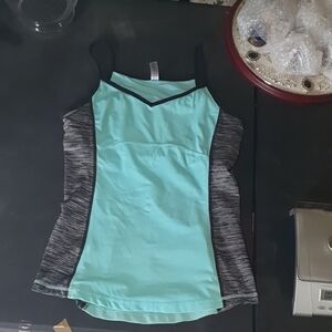 Kyodan Women's Aqua and Charcoal Camisole